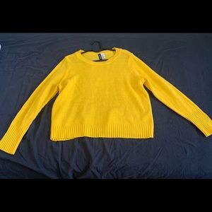 divided h&m yellow crewneck